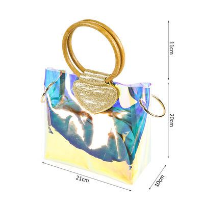 女性のためのBPAの自由な虹色の明確なレーザー光線写真財布