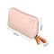 卸し売り注文の純粋な色のブランク ポリエステル ピンクの化粧品袋