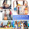 旅行のための6pcsジッパーの閉鎖の携帯用防水化粧品袋